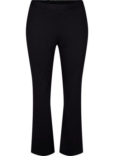 Bukser med flare, Black, Packshot image number 0