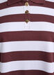 Stripete poloskjorte med lange ermer, Mørk Bordeaux, Packshot image number 2