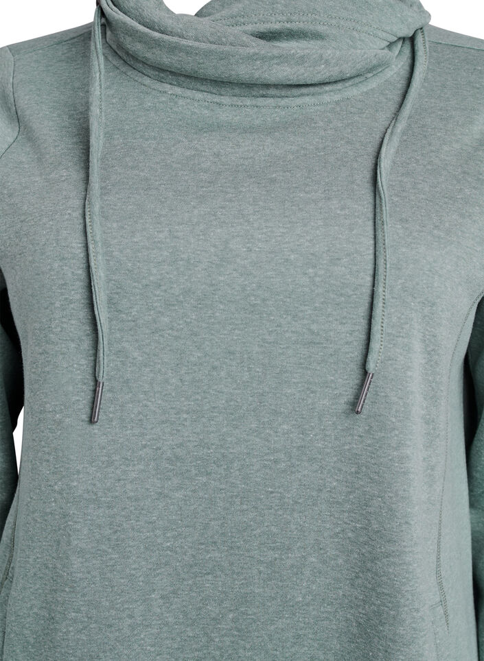 FLASH - Kort genserkjole med h&oslash;y hals og lommer, Gr&oslash;nn, Packshot image number 2