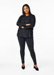 Langermet bluse med tekstur, Black, Model image number 2