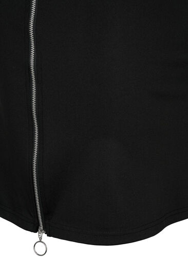 Tettsittende skjørt med glidelås i siden, Black, Packshot image number 3
