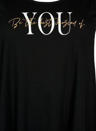 Ermeløs kjole i bomull med A-form, Black W. YOU, Packshot image number 2