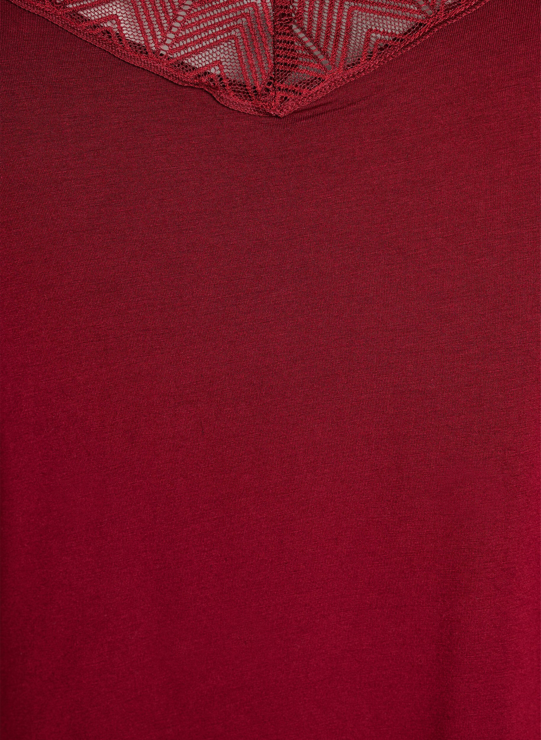 Zizzi Topp med blondedetaljer og spaghetti-stropper, Brun, Packshot image number 2