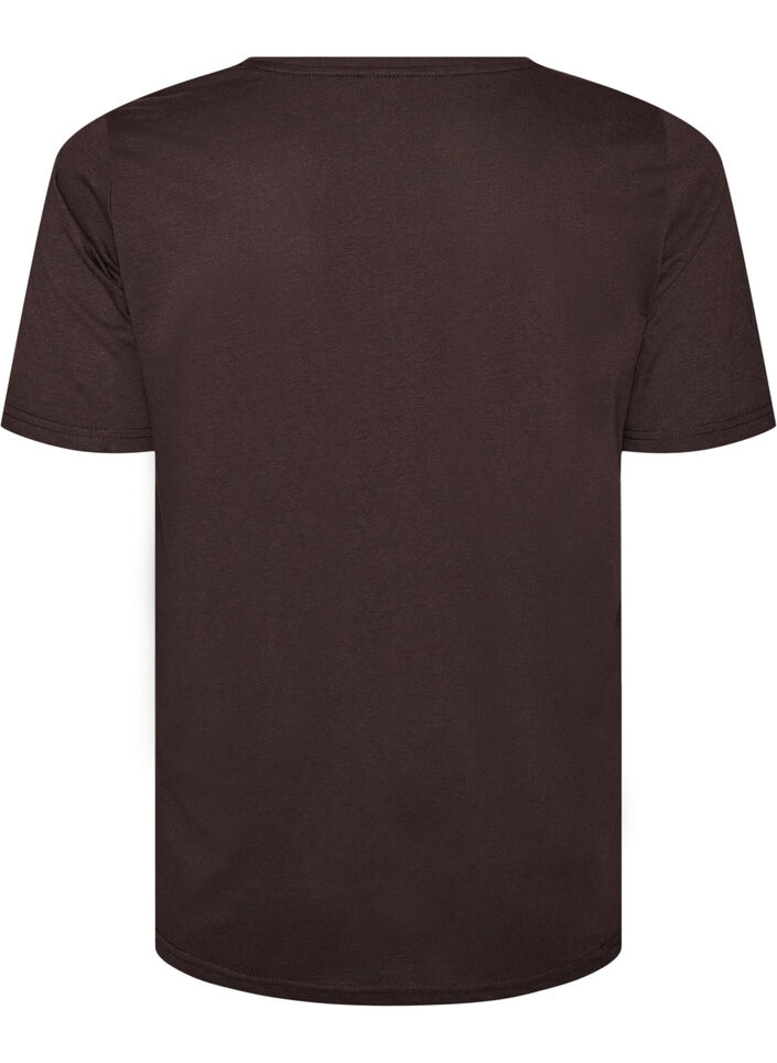 T-skjorte med trykk, Brun, Packshot image number 1