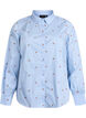 Skjorte med broderte kirseb&aelig;r, Bl&aring;, Packshot image number 0