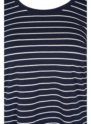 Stripete bomullsgenser med 3/4-ermer, Blue Stripe, Packshot image number 2