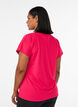 L&oslash;stsittende trenings-t-skjorte med v-hals, Rosa, Model image number 2