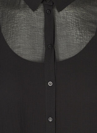 Langermet kjole med knappelukking, Black, Packshot image number 2
