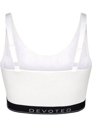 Zizzi BH med justerbare stropper i bomull, Hvit, Packshot image number 1