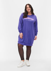 Leggings med mønster i mesh, Black AOP, Model