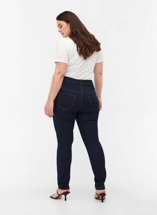 Super slim Amy jeans med høyt liv, 1607B Blu.D., Model image number 1