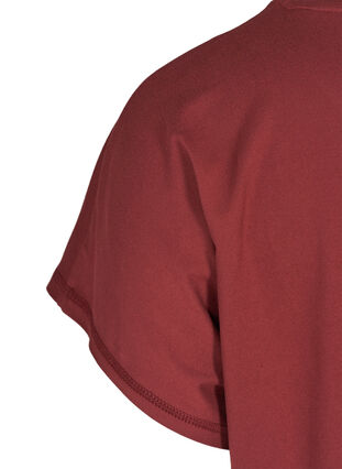 Ensfarget t-skjorte til trening, Tawny Port, Packshot image number 3