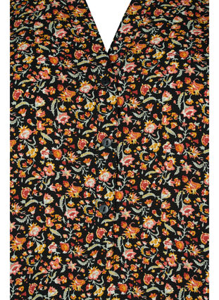 Langermet bluse med blomstermønster og V-hals, Ditsy Floral, Packshot image number 2