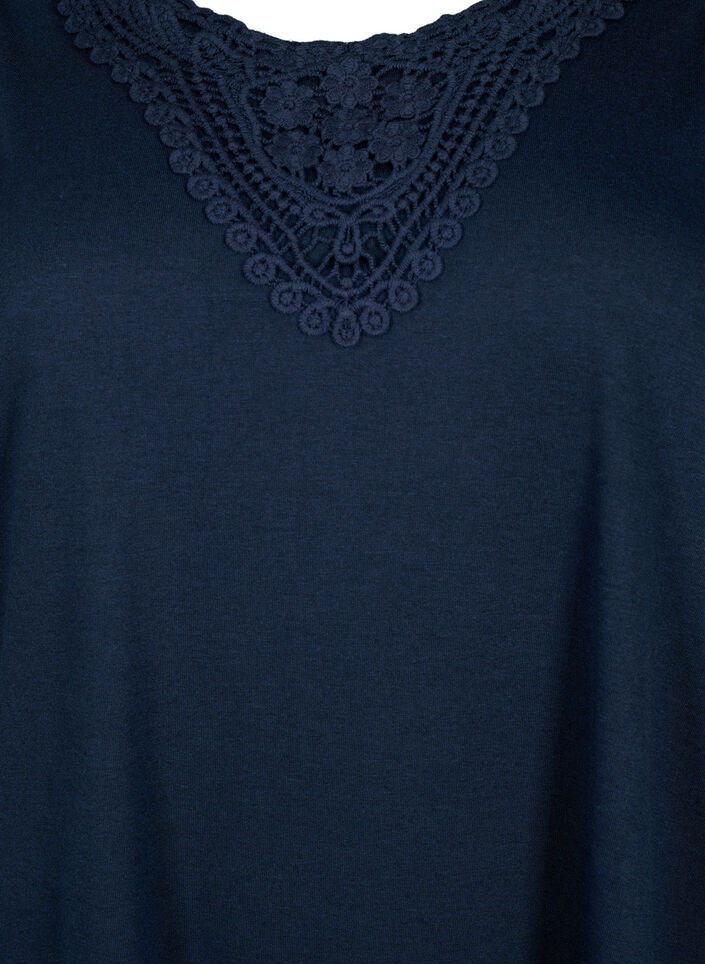 Ermel&oslash;s topp med blonder, Total Eclipse, Packshot image number 2