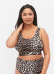 Mønstrete bikinitopp med rund hals, Leo, Model image number 0