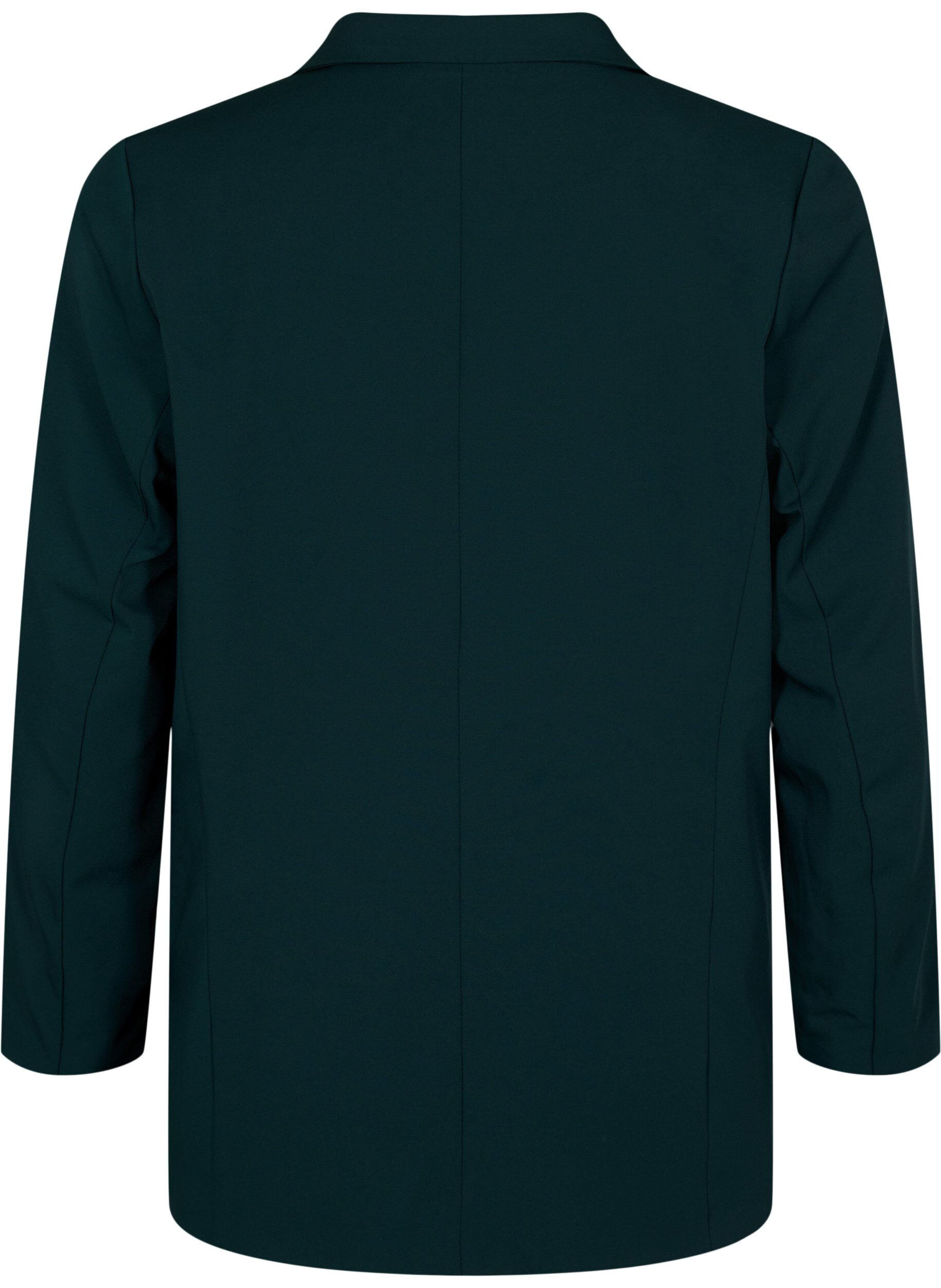 Zizzi Klassisk blazer med lommer, Scarab, Packshot image number 1
