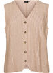 Stripete vest i lin og viskose, Beige, Packshot image number 0