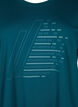 Kortermet trenings-T-skjorte med trykk, Deep Teal/Pacific, Packshot image number 2