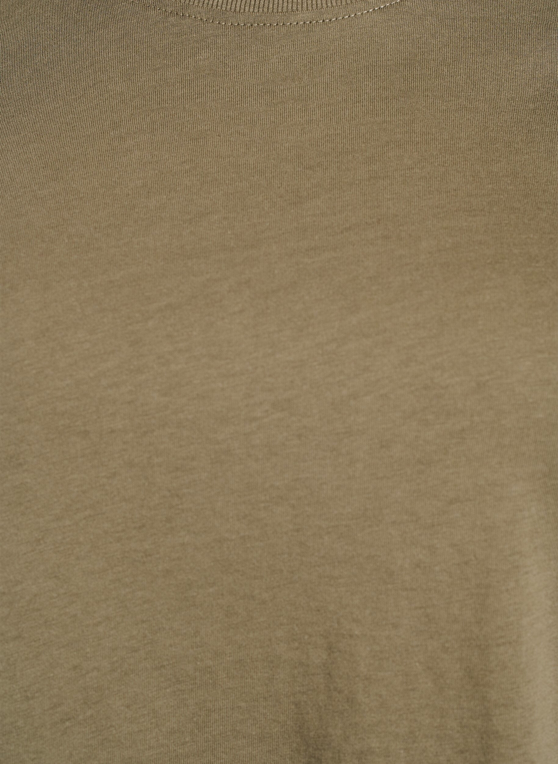 Zizzi Basic T-skjorte i bomull med rund hals, Gr&oslash;nn, Packshot image number 2