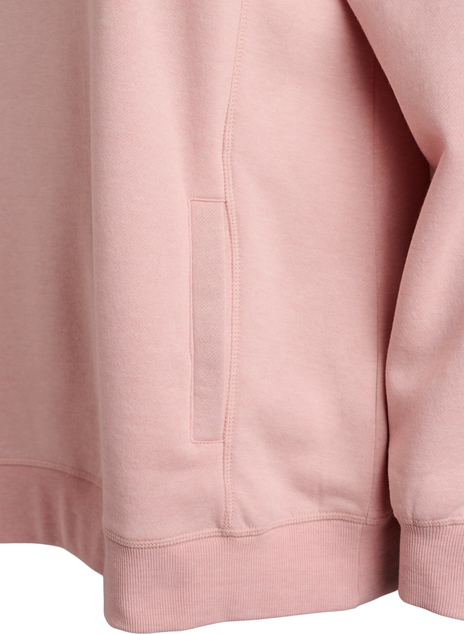 ZizziGenser med h&oslash;y hals og lommer, Rosa, Packshot image number 3