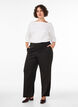 Dressbukse med h&oslash;y midje og straight fit, Svart, Model image number 0