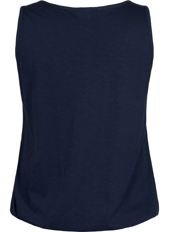 Bomullstopp med blondekant, Navy Blazer, Packshot image number 1