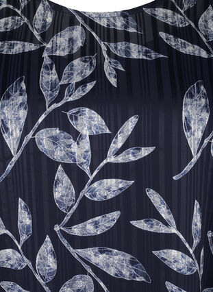 Zizzi Kort mønstrete kjole med rund hals, Ev.Blue Flower AOP, Packshot image number 2