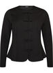 Figurn&aelig;r cardigan med knytelukkinger, Svart, Packshot image number 0