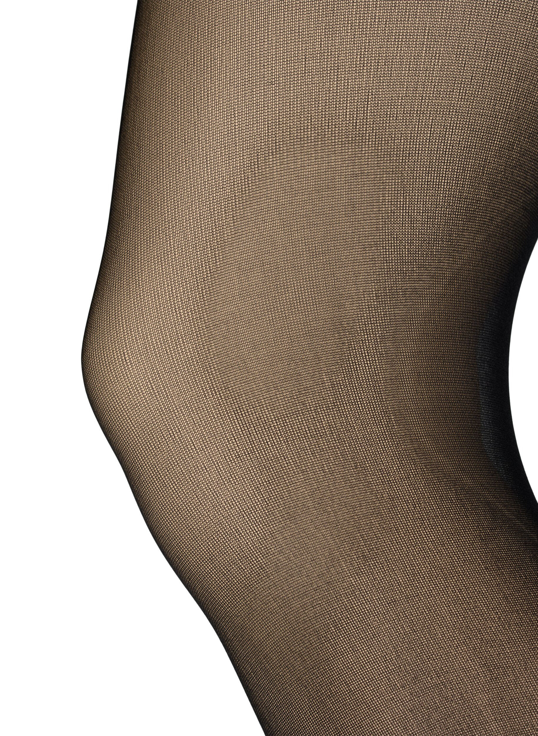 ZizziStr&oslash;mpebukser i 40 denier med push-up, Svart, Packshot image number 1