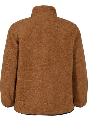 Teddy anorakk med høy hals og vattering, Partridge, Packshot image number 1