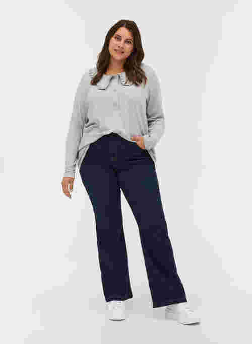 Ellen bootcut jeans med høyt liv 