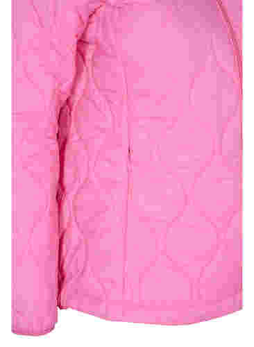 Quiltet jakke med glidelås og lommer, Hot Pink, Packshot image number 3