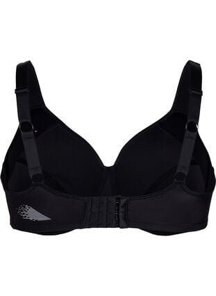 Zizzi CORE, HIGH SUPPORT WIRE BRA - Sportsbh med bøyle, Black, Packshot image number 1