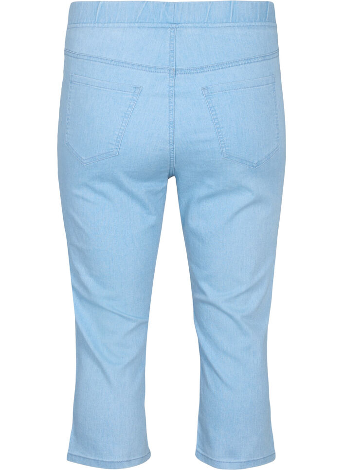 Capribukser i bomullsmiks, Light blue denim, Packshot image number 1