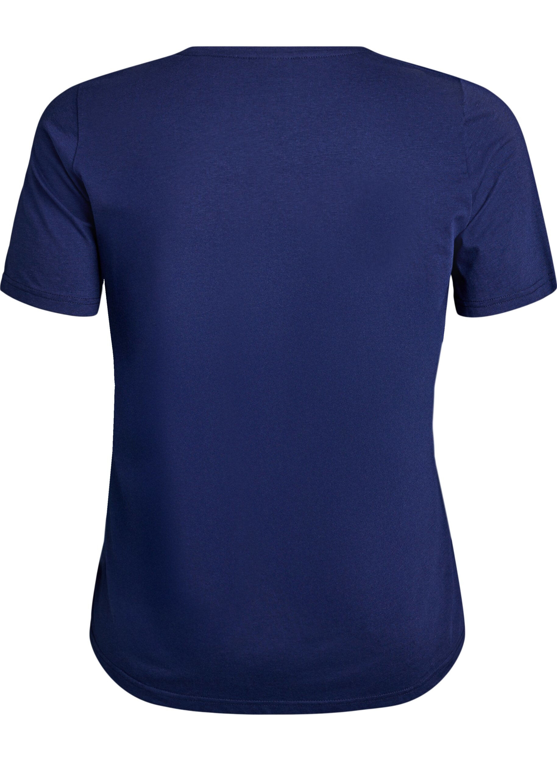 ZizziT-skjorte med trykk, Bl&aring;, Packshot image number 1