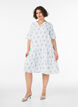 Kort A-linjekjole i bomullsmuslin, Vanilje, Model image number 1