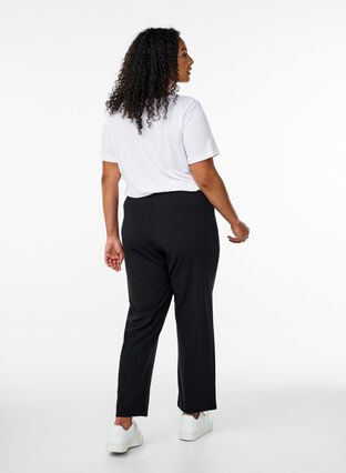 Zizzi FLASH - Bukser med straight fit, Svart, Model image number 1