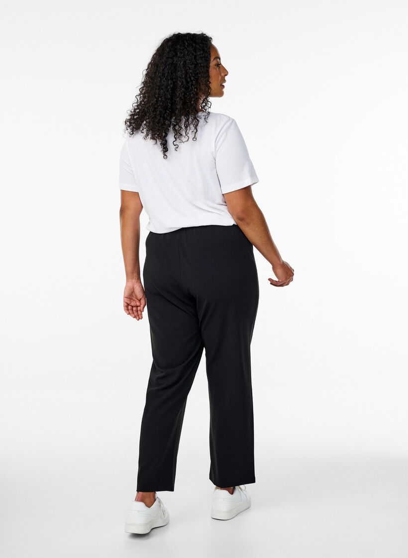 FLASH - Bukser med straight fit, Svart, Model image number 1