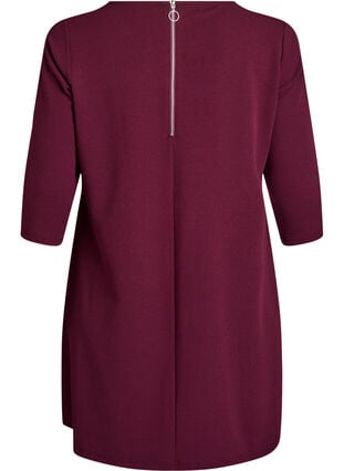 Zizzi FLASH - Kort A-linje kjole med 3/4 ermer, Rød, Packshot image number 1