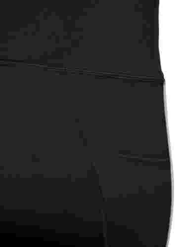 Treningstights med refleks og sidelomme, Black, Packshot image number 3