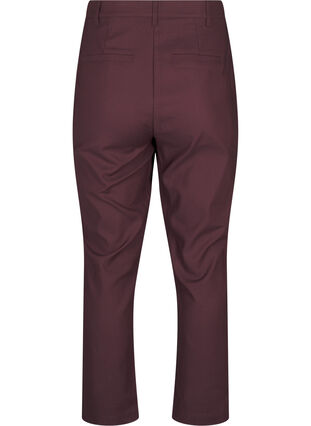Zizzi Bukser med høy midje og rette ben, Mørk Bordeaux, Packshot image number 1