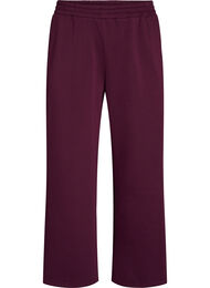 Sweatpants med h&oslash;y midje og vide ben, Lilla