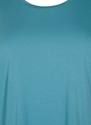 T-skjorte i bomull med 2/4-ermer, Brittany Blue, Packshot image number 2