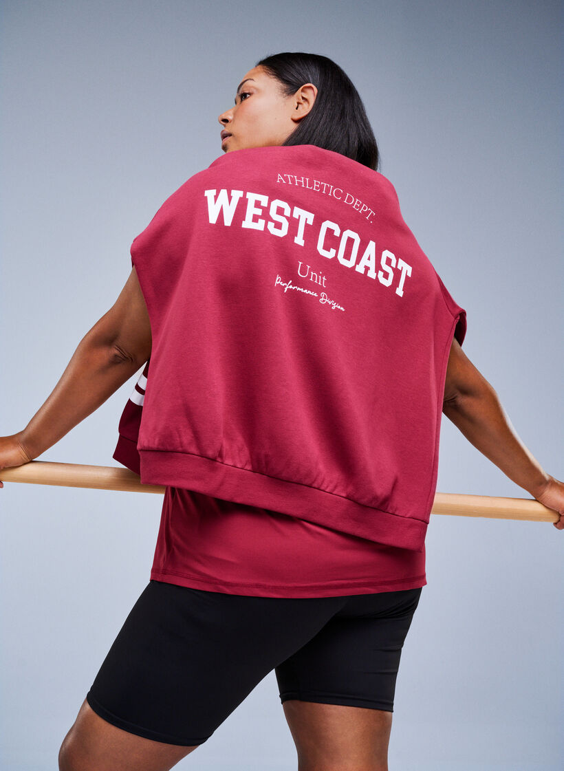 Ensfarget trenings-T-skjorte, Rød, Image