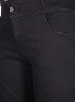Zizzi Regular fit Gemma jeans med høyt liv, Svart, Packshot image number 2