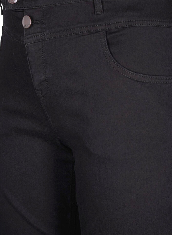 Regular fit Gemma jeans med høyt liv, Svart, Packshot image number 2