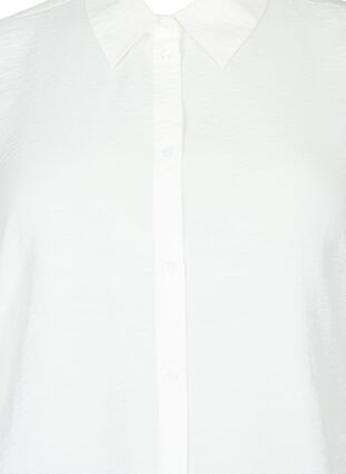 Skjorte i viskose med volangdetaljer, Bright White, Packshot image number 2