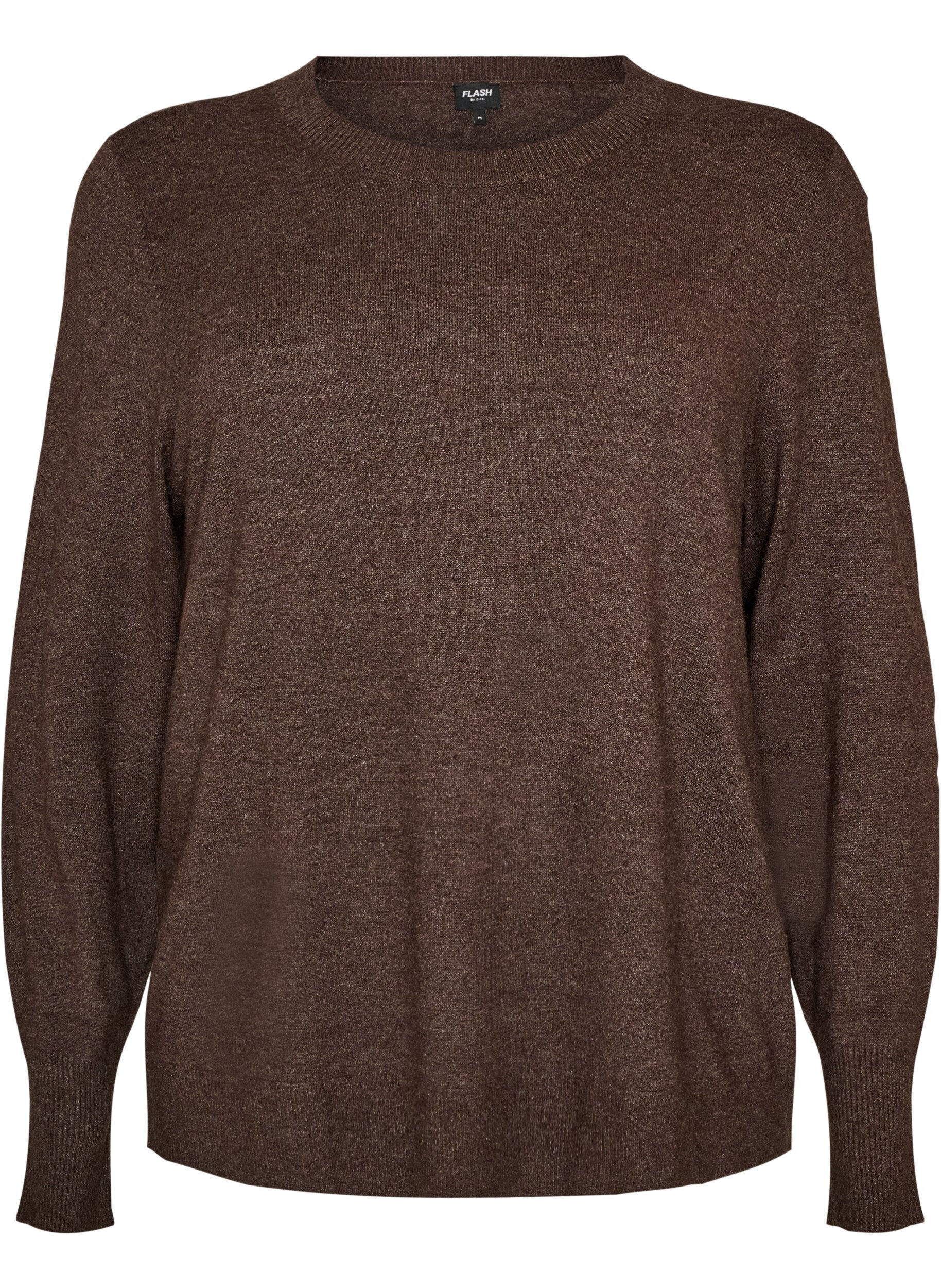 FLASH - Strikkebluse med rund hals