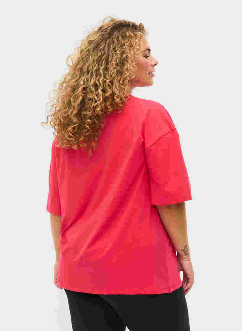 Trenings T-skjorte i bomull, Azalea, Model image number 1