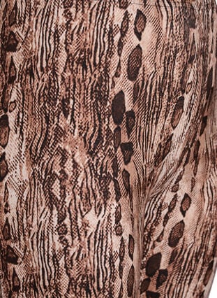 Zizzi Viskose leggings med print, Brun, Packshot image number 2
